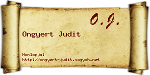 Ongyert Judit névjegykártya